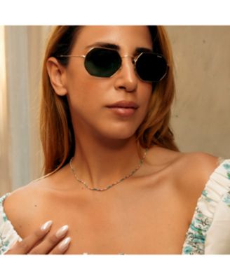 Rainbow Colourful Sterling Silver Tennis Necklace