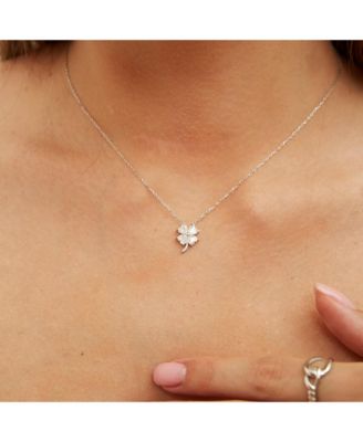 Four Leaf Clover Sterling Necklace -