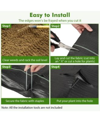 4 x 250 Feet Weed Barrier Landscape Fabric