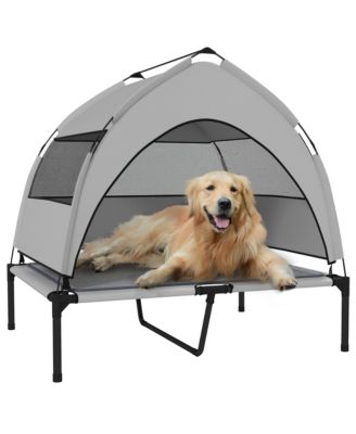 Elevated Dog Bed Portable Raised Pet Bed With Canopy Bag 36 X22l