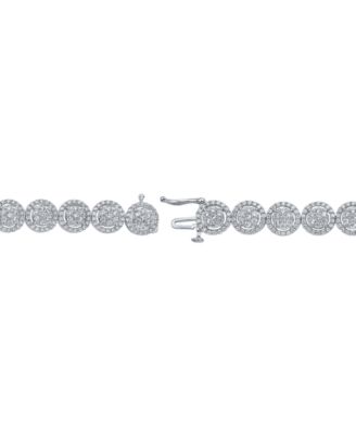 Diamond Halo Bracelet (5 ct. t.w.) in 10k White Gold