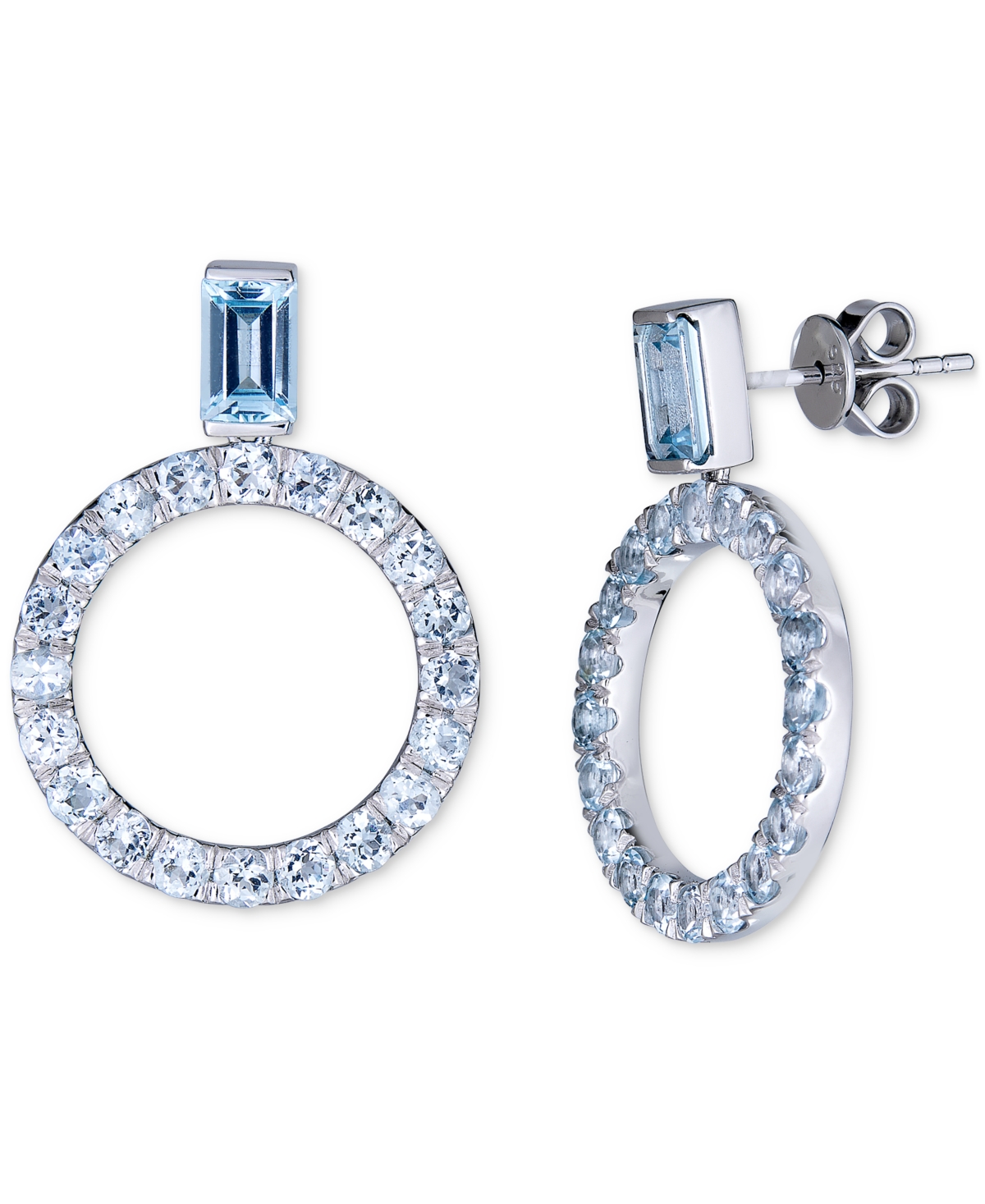 Amethyst (2-1/2 ct. t.w.) or Sky Blue Topaz (4-1/2 ct. t.w.) Drop Earrings in Sterling Silver - Sky Blue Topaz