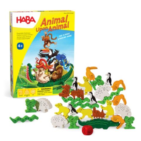 Детские настольные игры Haba Animal Upon Animal 30-Piece Stacking Dexterity Board Game, Ages 4+, цвет: Mutli