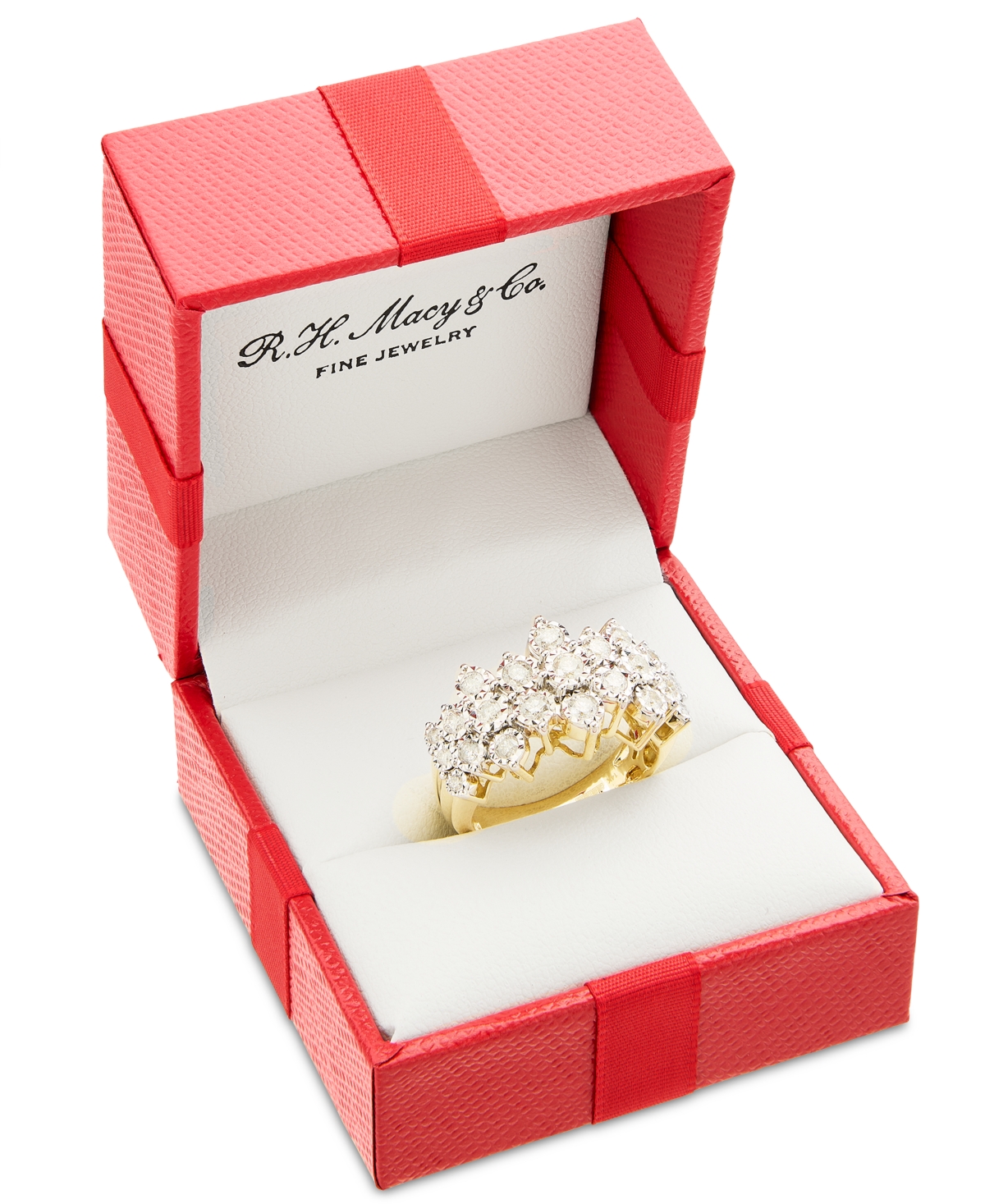 Effy Collection Effy Diamond Cluster Ring (1 Ct. T.w.) In 14k White Gold Or 14k Yellow & White Gold In Multi