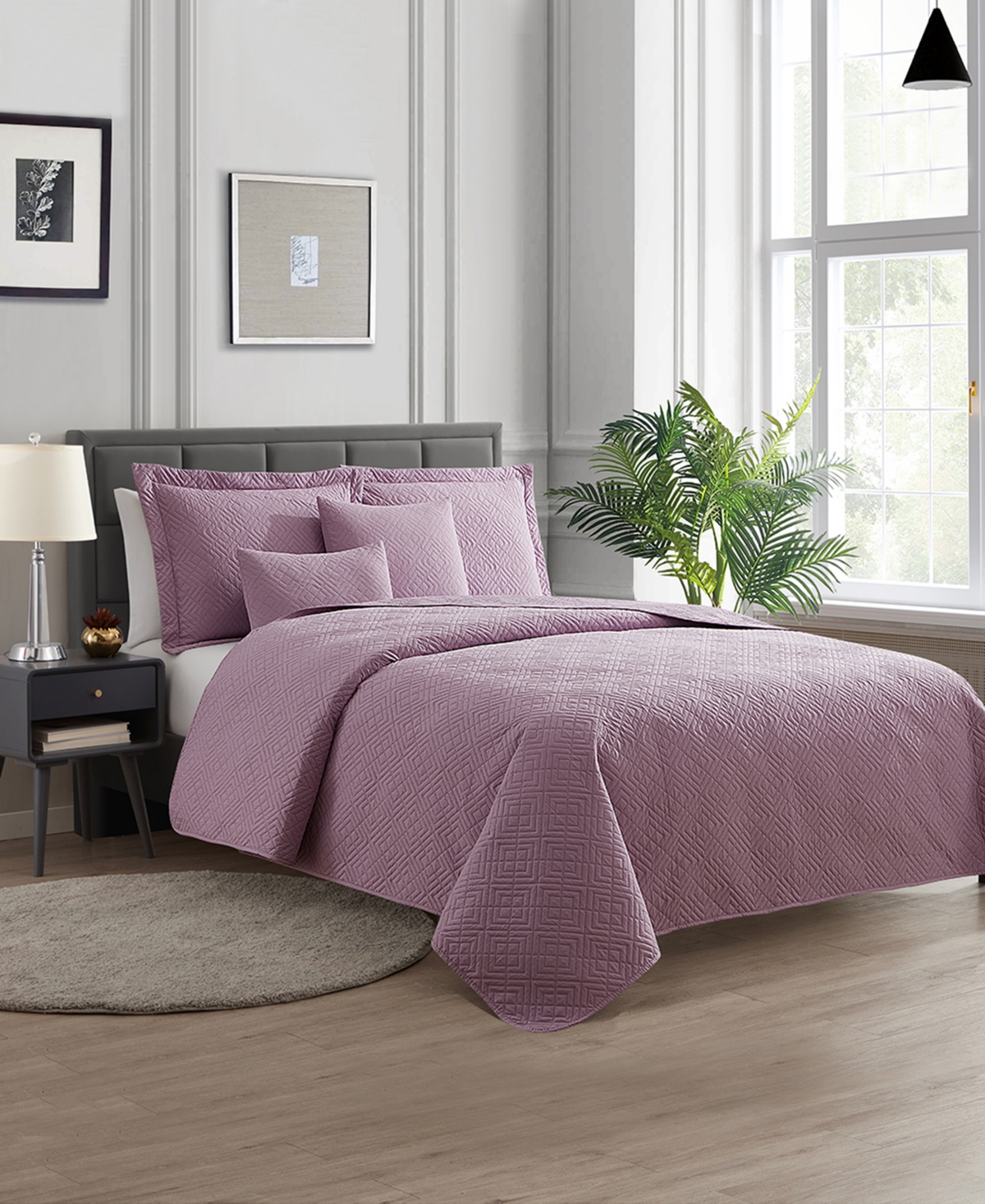 Nestl Diamond Embossed 5-Pc. Quilt Set, King/California King