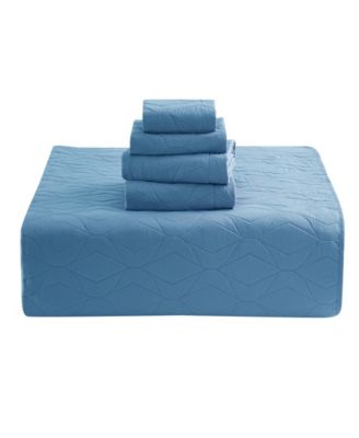 Ellipse Embossed 5-Pc. Quilt Set, Full/Queen