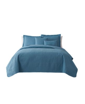 Grid Embossed 4-Pc. Quilt Set, Twin/Twin XL