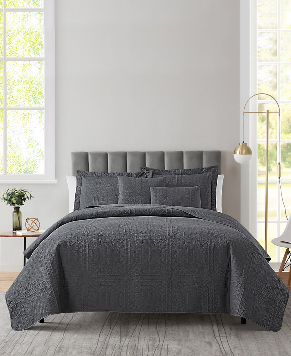 Nestl Grid Embossed 4-pc. Quilt Set, Twin/twin Xl