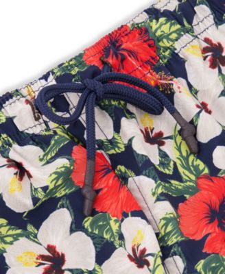 Sunset and Vines Men's Floral Woven Swim Trunks