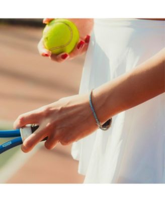 Sterling Silver Blue Gradient Fine Tennis Bracelet