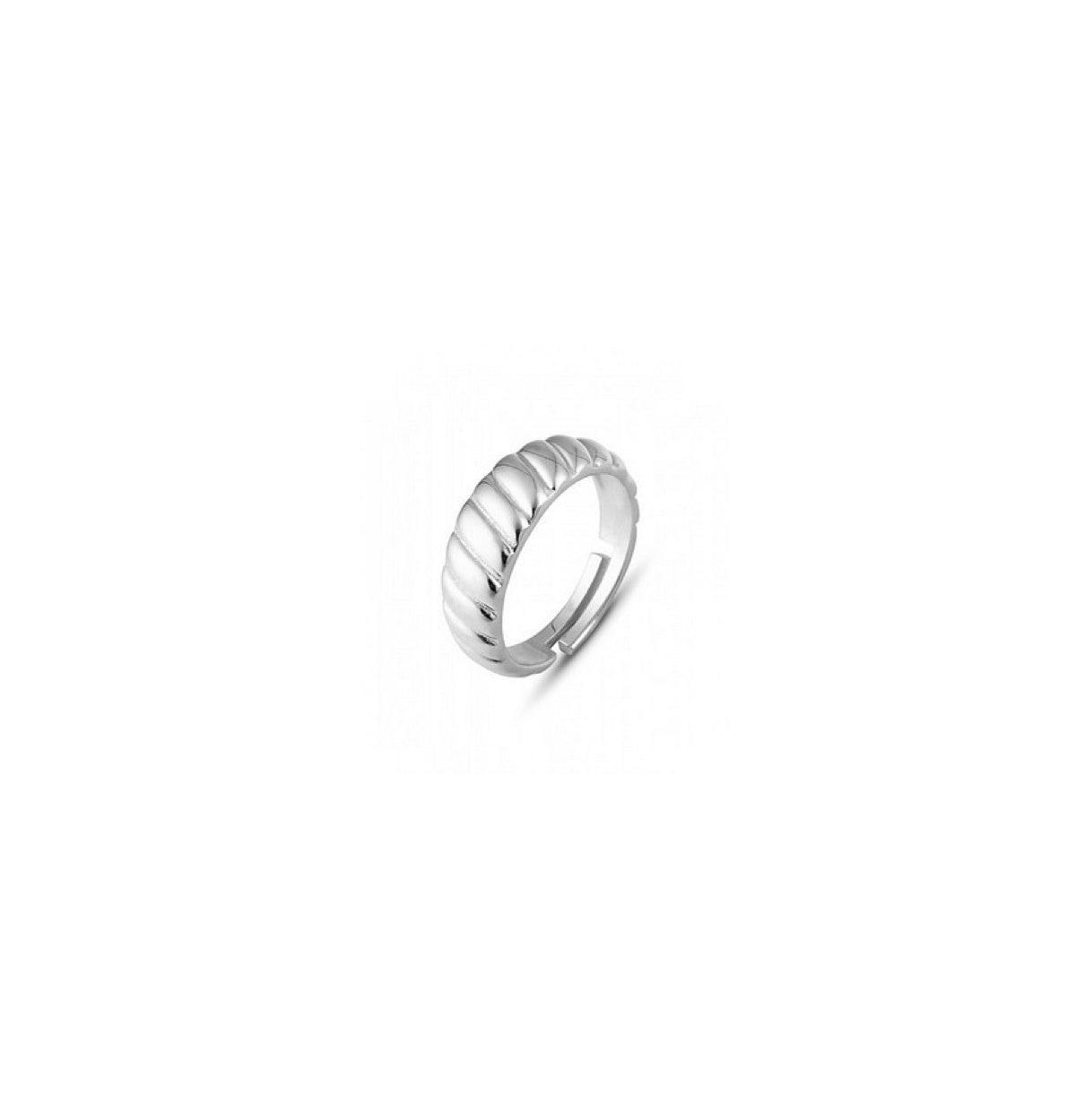Croissant Ring In Sterling Silver Gold Vermeil - Silver