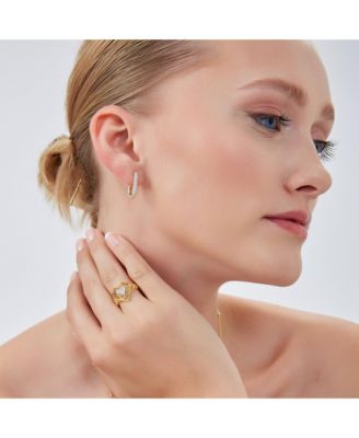 Geometric Heart Adjustable Ring in Sterling Silver