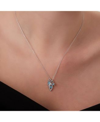 Hamsa Evil Eye Star Turquoise Sterling Silver Necklace