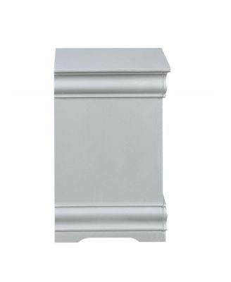 24" Platinum Two Drawers Nightstand