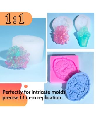 Silicone Mold Making Kit, 2.32lb(37oz) Super Elastic Liquid Silicone Rubber Fast Cure Soft Mold Making for Casting Resin, Candle, Soap Molds