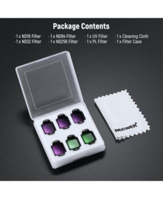 ND Filter Set Compatible with DJI Flip Drone (6 Pack), ND16 ND32 ND64 ND256 CPL UV Snap On Multicoated HD Optical Glass Neutral Density Circular Polarizing Lens Filter Accessories Kit, FL-N46