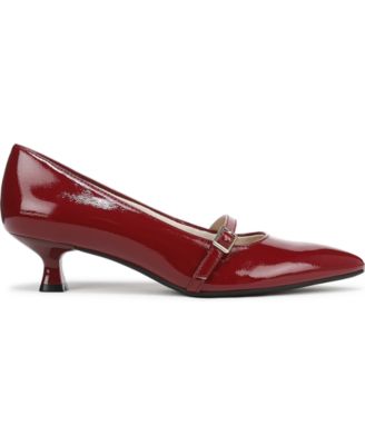 Women's Madelyn Mary Jane Pointed Toe Kitten Heel Pumps