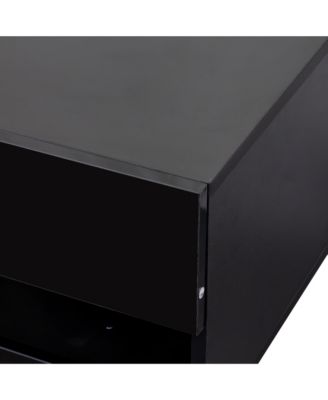 Streamdale 180 Wall Mounted Floating 80" TV Stand with 20 Color LEDs and Charging Station