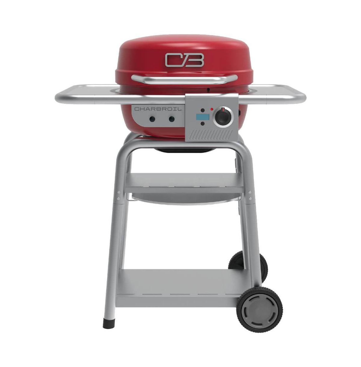 Bistro Pro Electric Grill and Griddle with Charcoal Mode - Red - Red