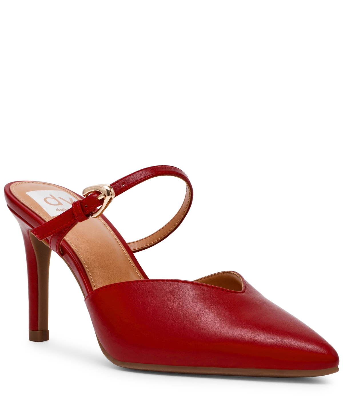 Dv Dolce Vita Women's Elleganza Buckle Strap Two Piece Pumps In Red