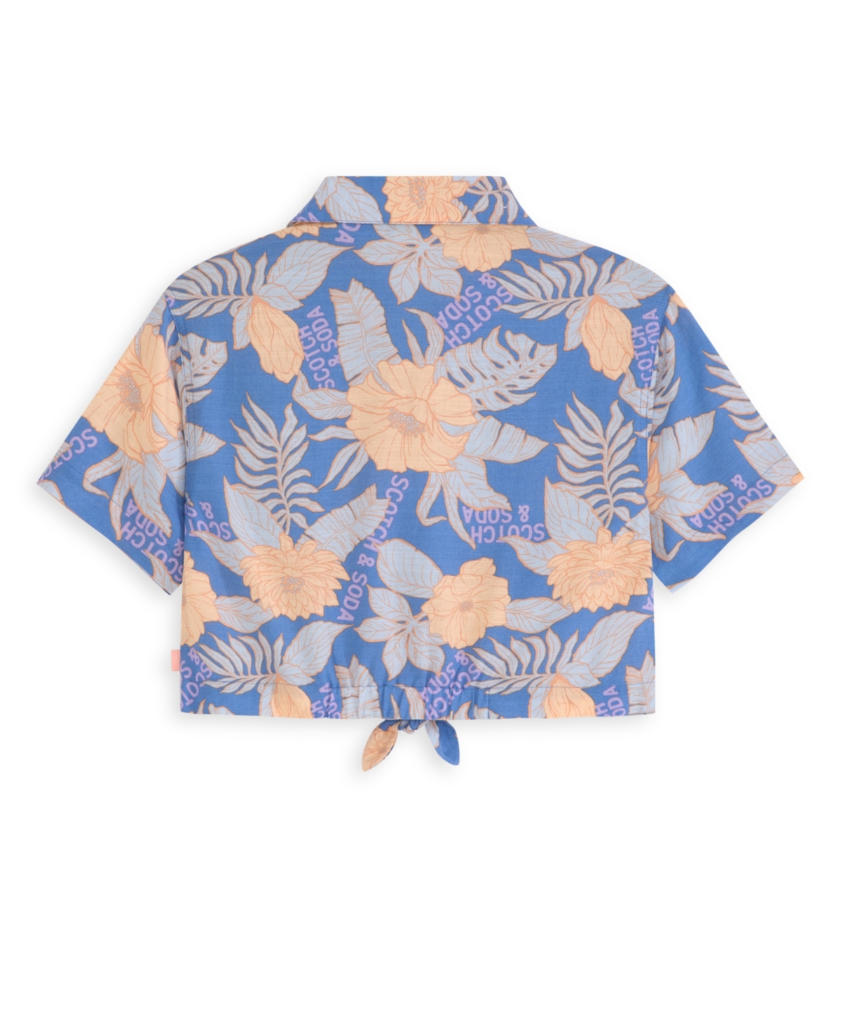 Scotch & Soda Big Girls Short Sleeve Front Button Up Shirt
