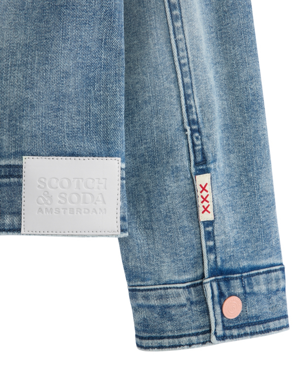 Scotch & Soda Big Girls Denim Group Stretch Jacket In Blue