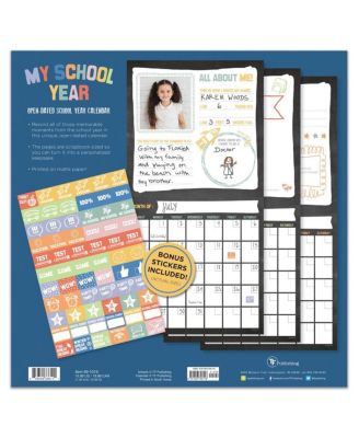 My School Year Open Dated 12"x12" Wall Calendar