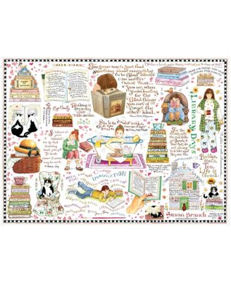 1000 Piece Books & Cats Susan Branch Jigsaw Puzzle
