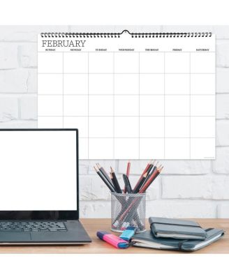 Undated 17" x 12" Dry Erase Medium Wire-o Hanging Horizontal Wall Calendar
