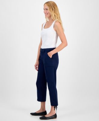Women's Mid Rise Tie-Hem Ankle Pants, Exclusively at Macy's