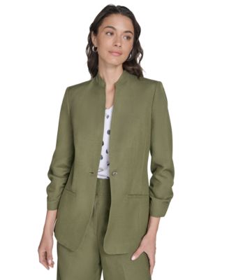 Women's Stand-Collar 3/4-Sleeve Blazer