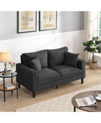 57" Loveseat Sofa, Wooden Frame, Comfy, Modern Style