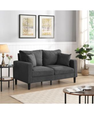 57" Loveseat Sofa, Wooden Frame, Comfy, Modern Style