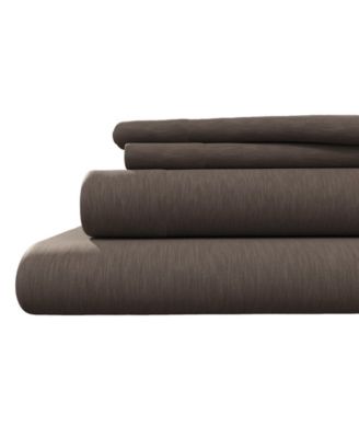 Heathered Melange Cotton Jersey Knit Sheet Set