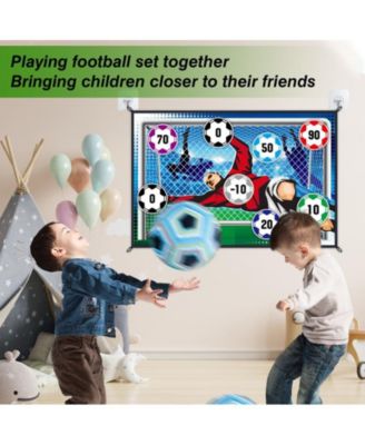Sticky Soccer Games Set for Kids – Indoor/Outdoor Mini Goal with Adhesive Balls | No Inflation Needed | Fun Backyard & Birthday Gift for Boys & Girls Ages 3+