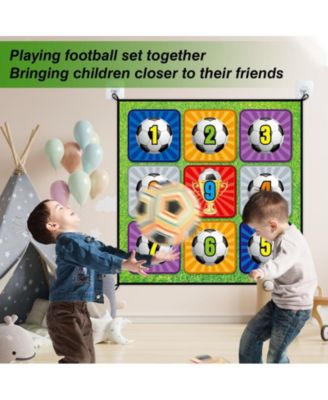 Sticky Soccer Ball Game Mat Set - 59"x59" Indoor/Outdoor Soccer Training Toy with Adhesive Balls | No Inflation Needed | Perfect Backyard & Birthday Gift for Kids Ages 3-8