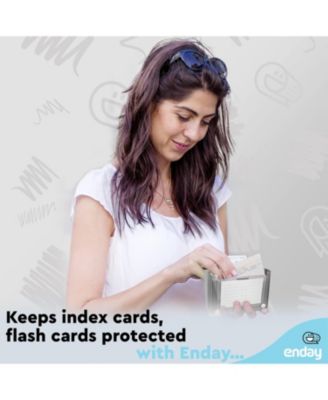 3" X 5" Index Card Case Holds 100 Cards Includes Business Card/Index Holder and 5 Tab Dividers Comes in Assorted Color – (Pack of 4) By (Emraw)