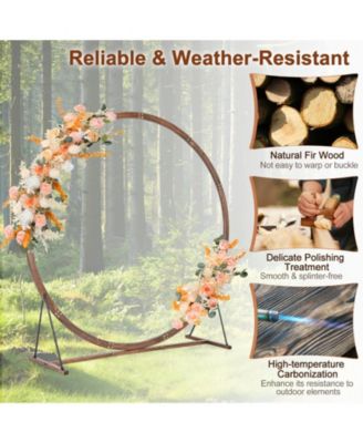 Wooden Wedding Arch Solid Wood Arbor Backdrop Stand for Wedding Ceremony