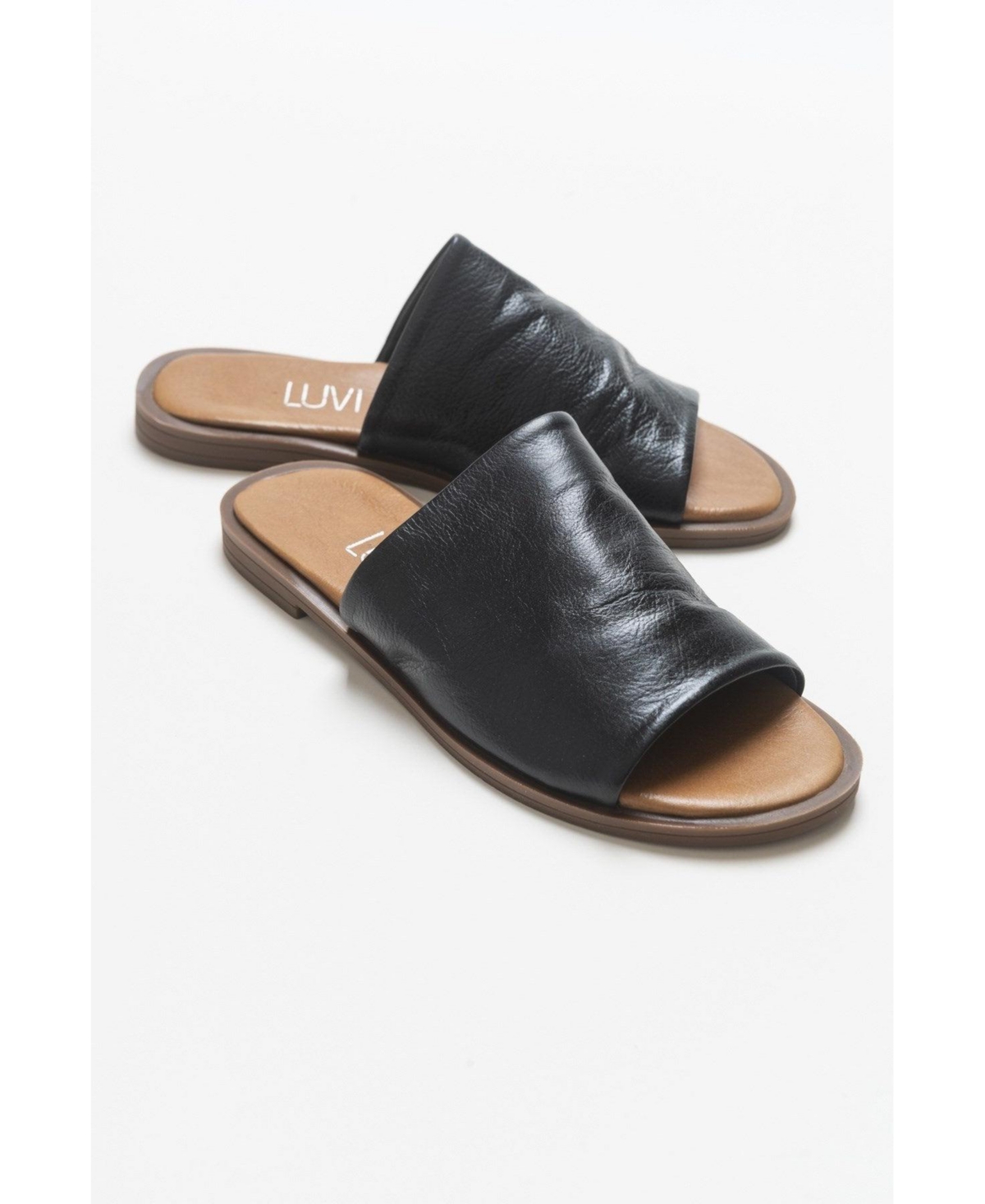 Clau Leather Sandal (Women) - Beige leather