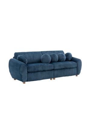 Streamdale 84" Blue Corduroy Sofa Couch