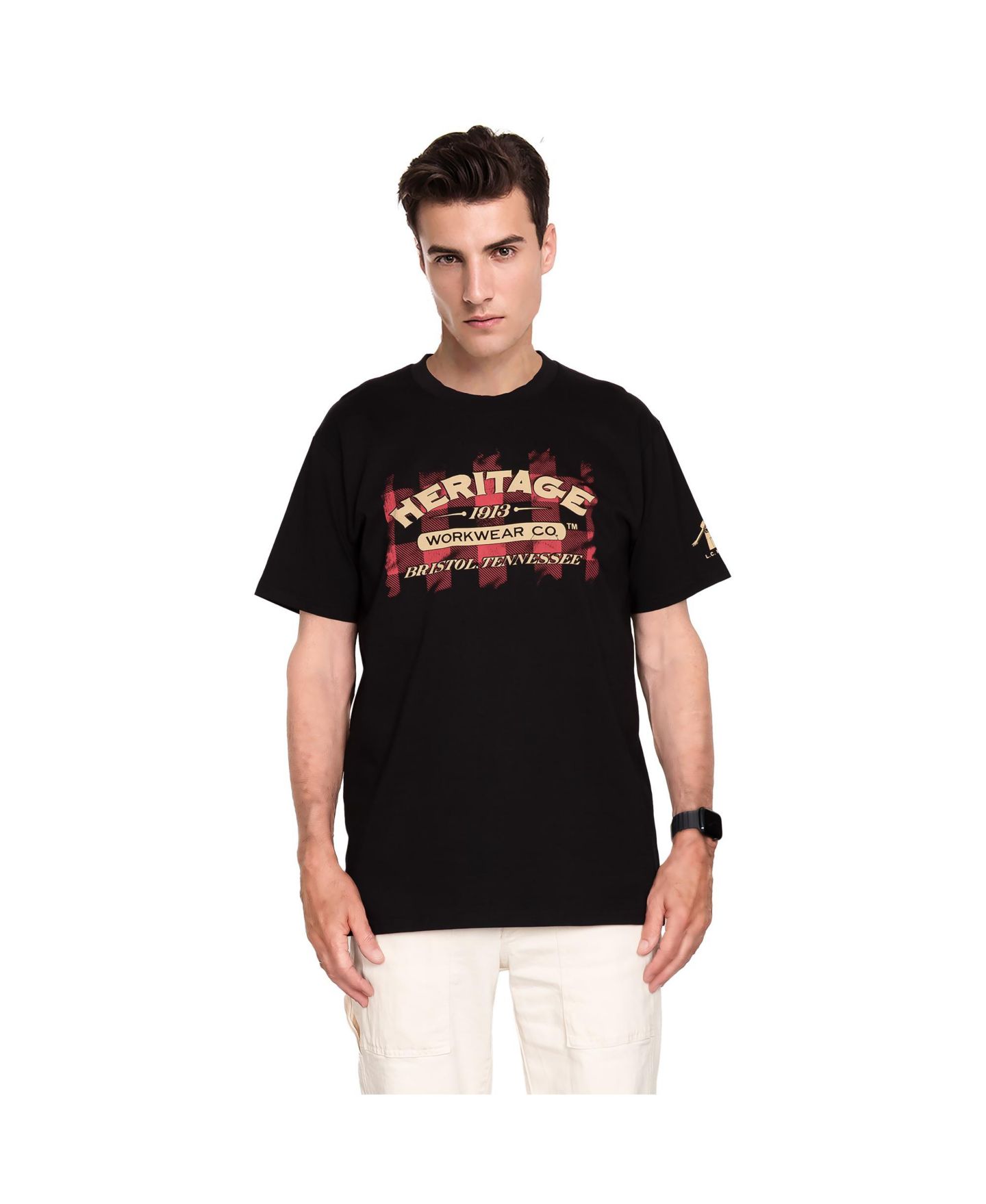 Мужская футболка Level 7 Heritage American Collection Workwear Graphic, цвет: Чёрный — фото 1