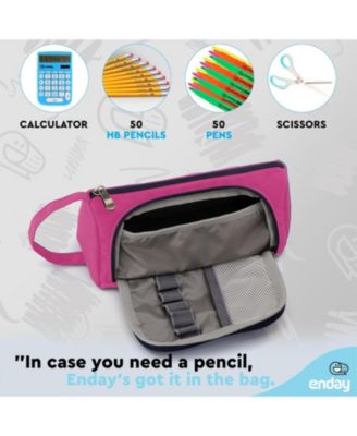 Big Capacity Pencil Case, 3 Compartments Pencil Bags with Zipper, Large Capacity Pencil Pouch, Cute Pencil Case Organizer, Zipper Pencil Pouches, Pink