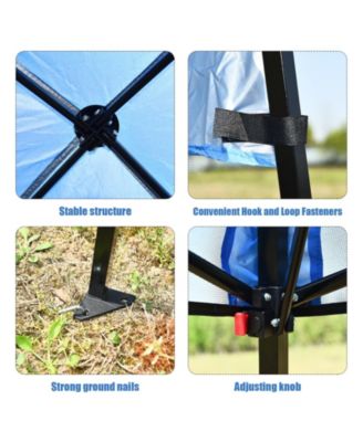 7 x 7 Feet Pop-up Canopy Tent with Carry Bag and 4 Stakes