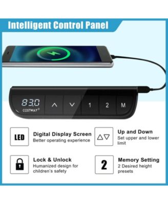 48-inch Electric Height Adjustable Standing Desk with USB Port