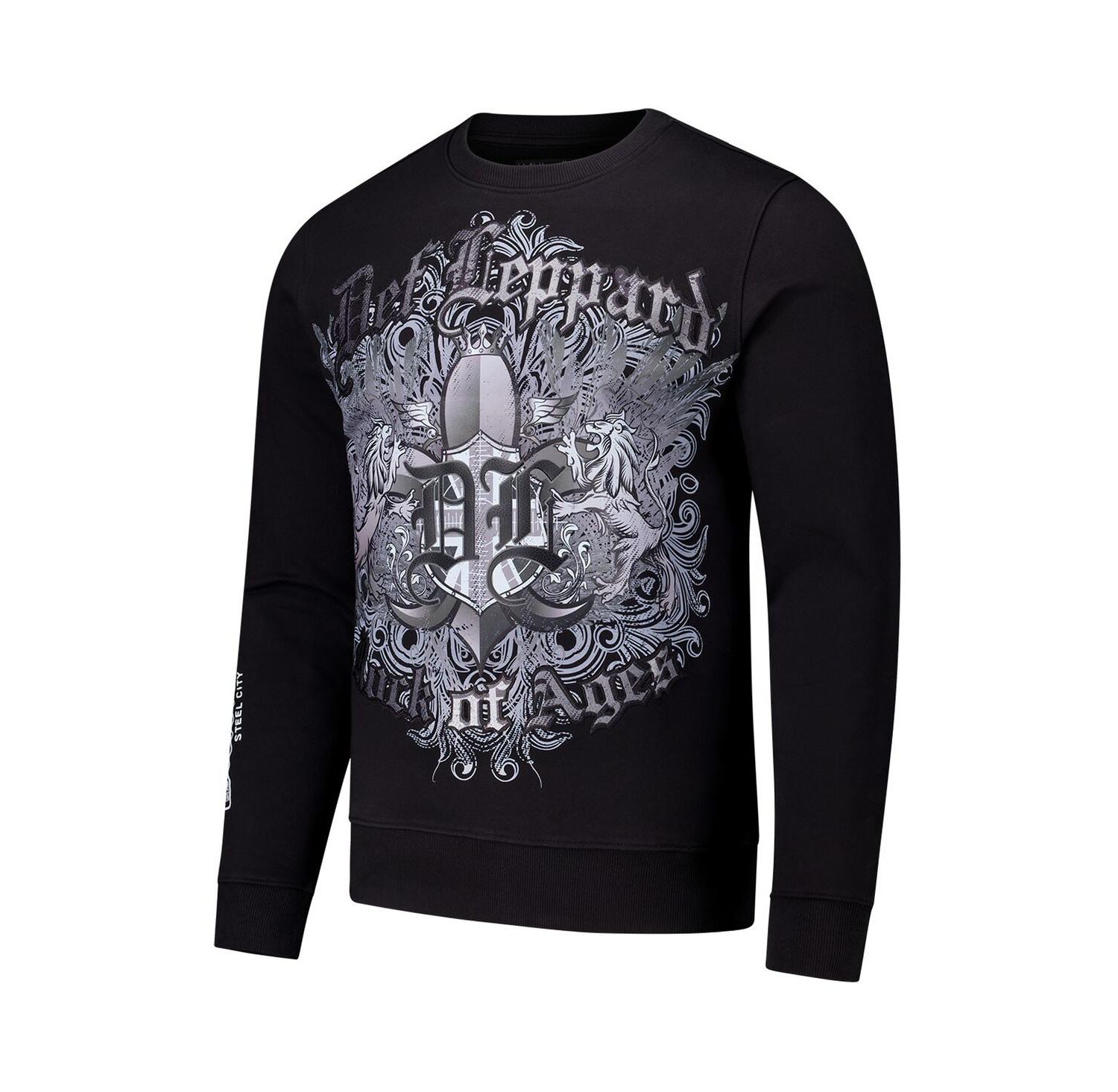 Men's Black Def Leppard Department of Rock Pullover Sweatshirt