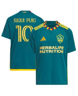 adidas - Big Boys and Girls Riqui Puig Green LA Galaxy 2024 LA Kit Replica Player Jersey