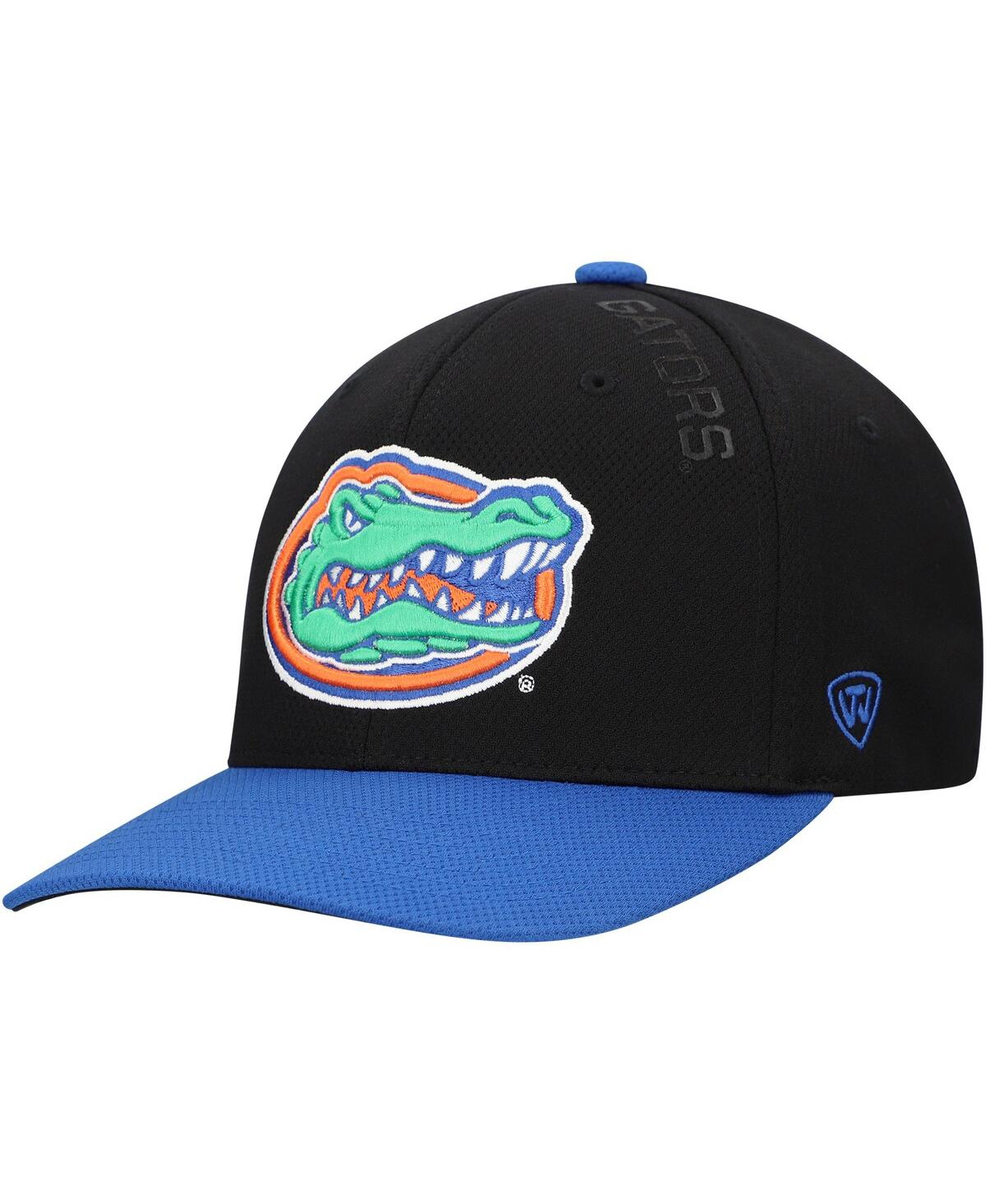 Top Of The World Men's Black/royal Florida Gators Reflex 2.0 Flex Fit Hat