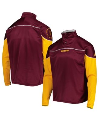 adidas - Men's Maroon Arizona State Sun Devils AEROREADY Knit Quarter-Snap Jacket