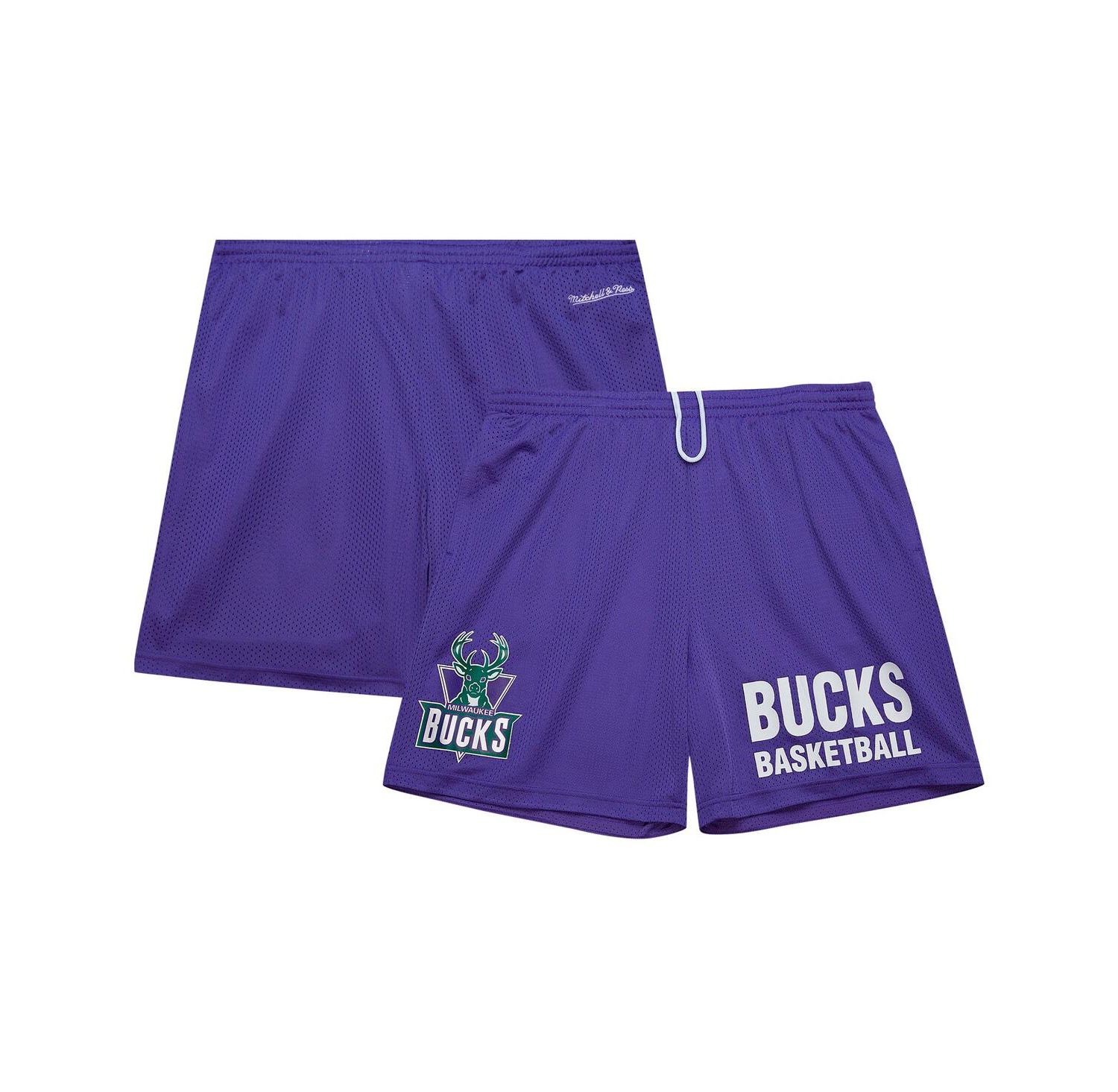 Men's Purple Milwaukee Bucks Hardwood Classics Gameday Mesh Shorts