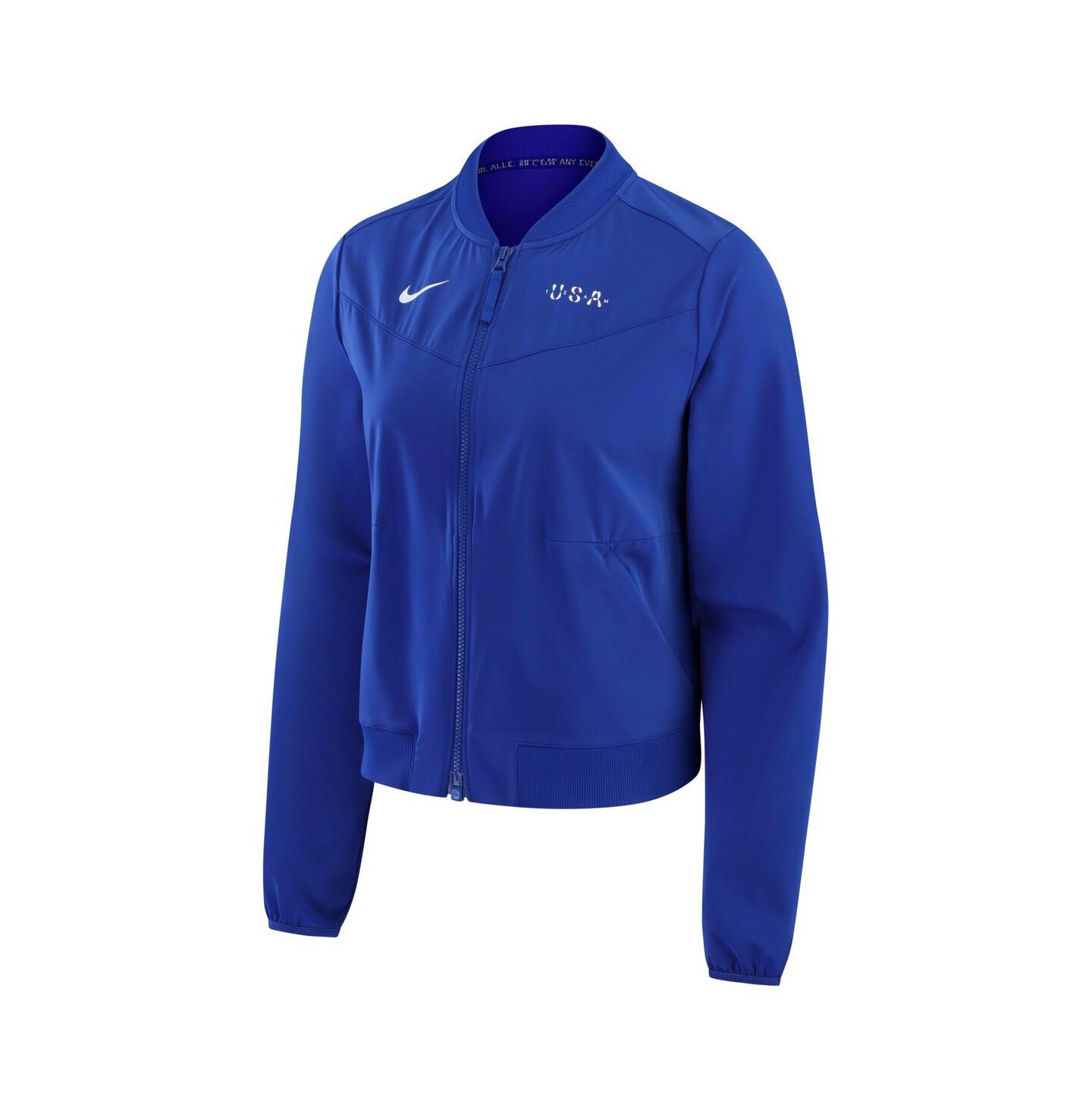 Женская куртка Nike Blue Team USA Bliss Performance Full-Zip Bomber — фото 2
